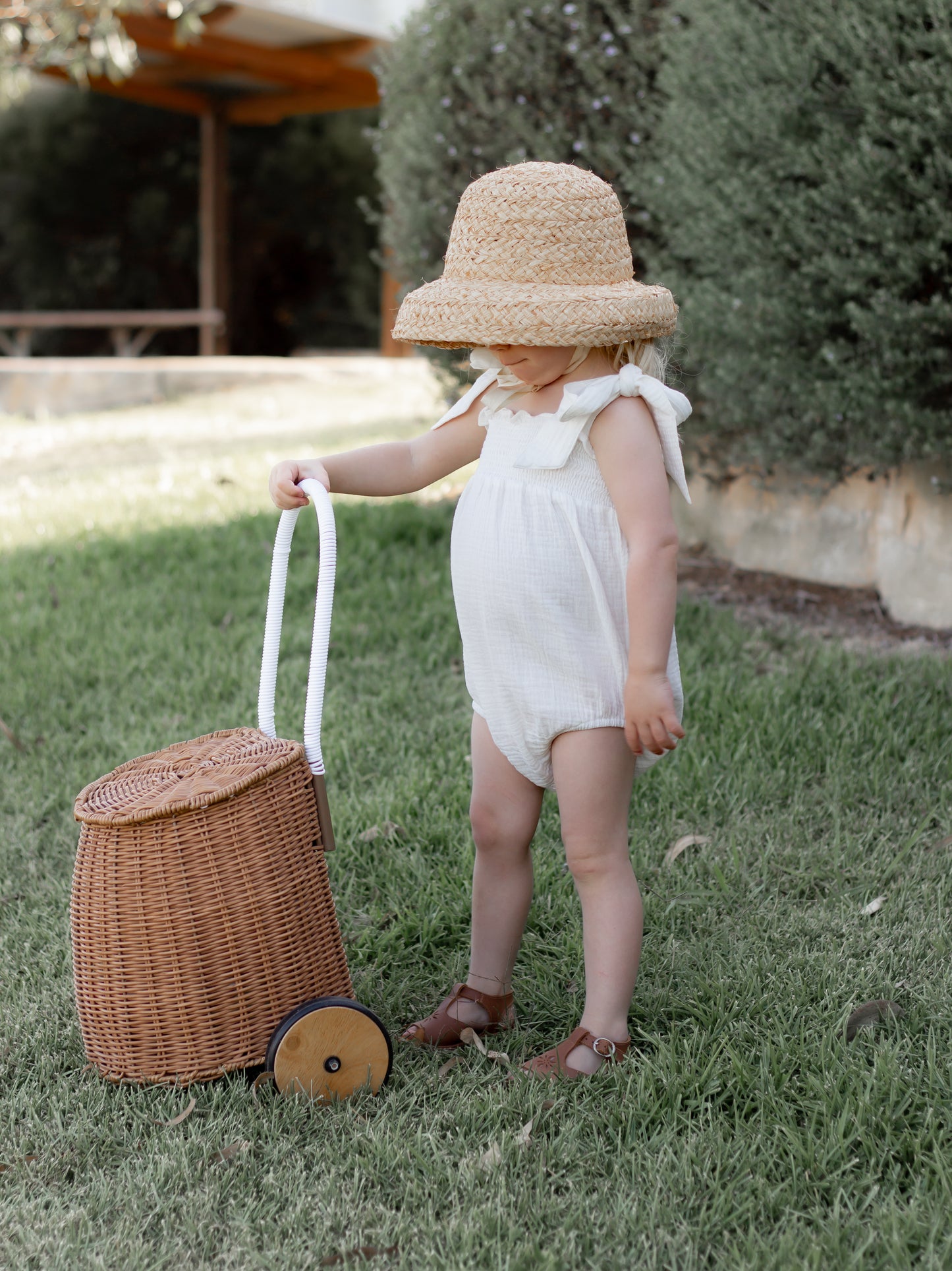 Tie Shoulder Romper | Powder White