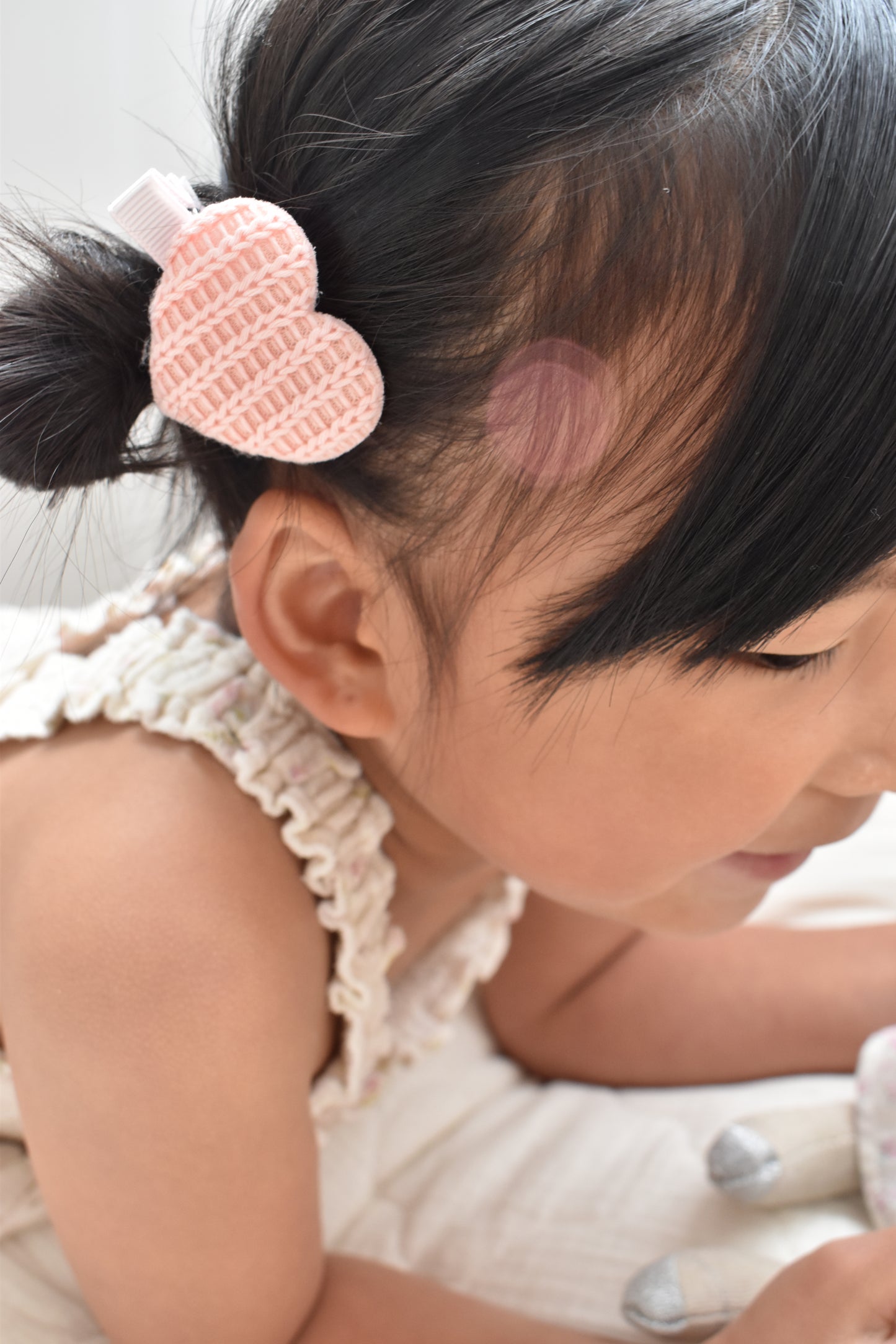 Pigtail Clips | Knitted Hearts (2pk)