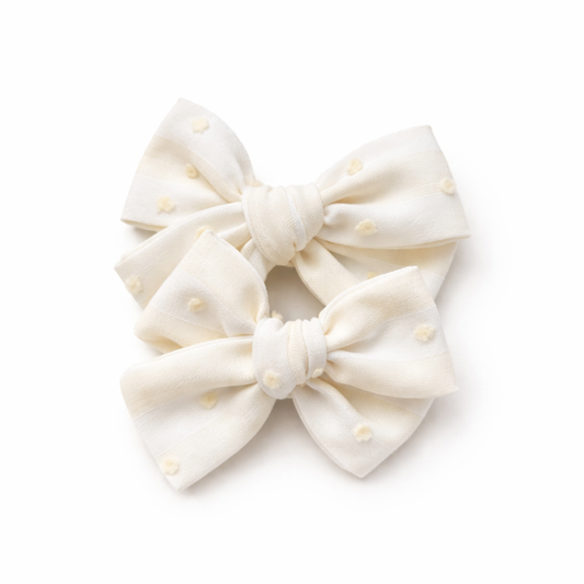 Petite Pinwheel Pigtail Bows | Buttercream