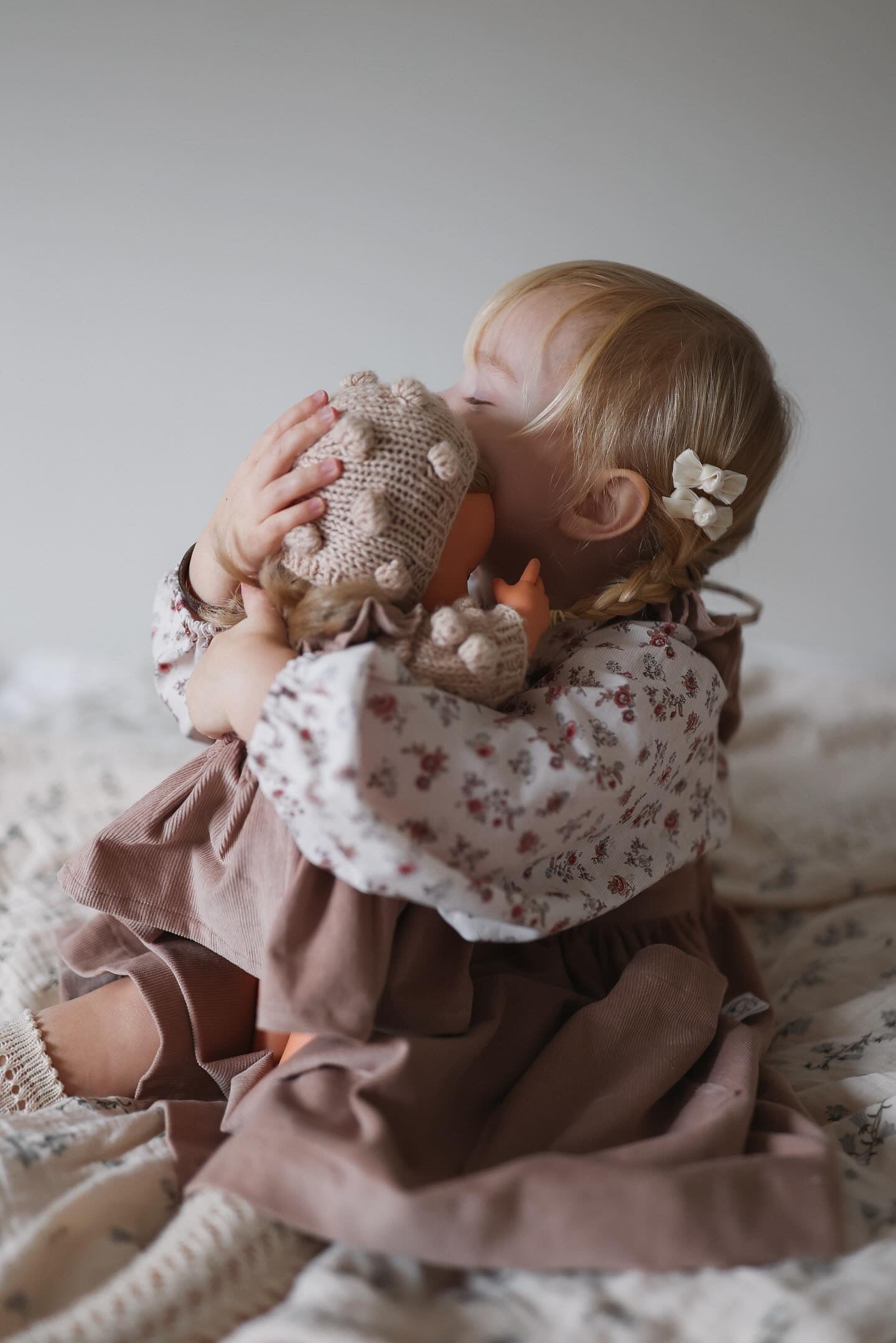 Mini Bow Clips | Ivory Velvet