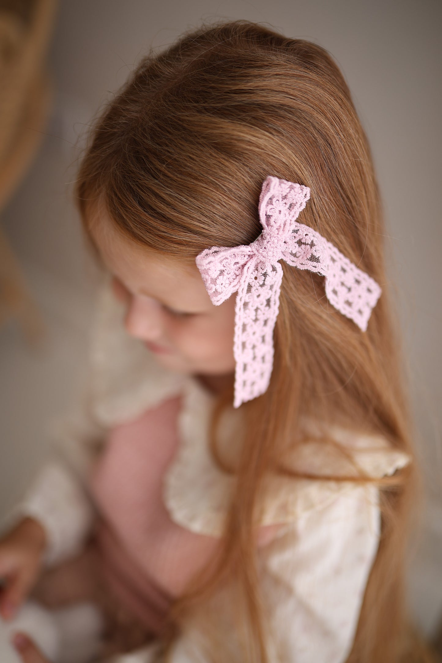 Lace Longtail Bow | Dusky Petals