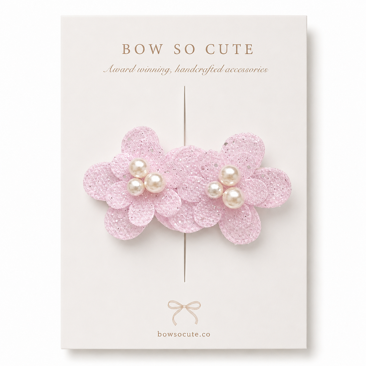 Flower Clip | Glitter Blossom - Frosted Pink