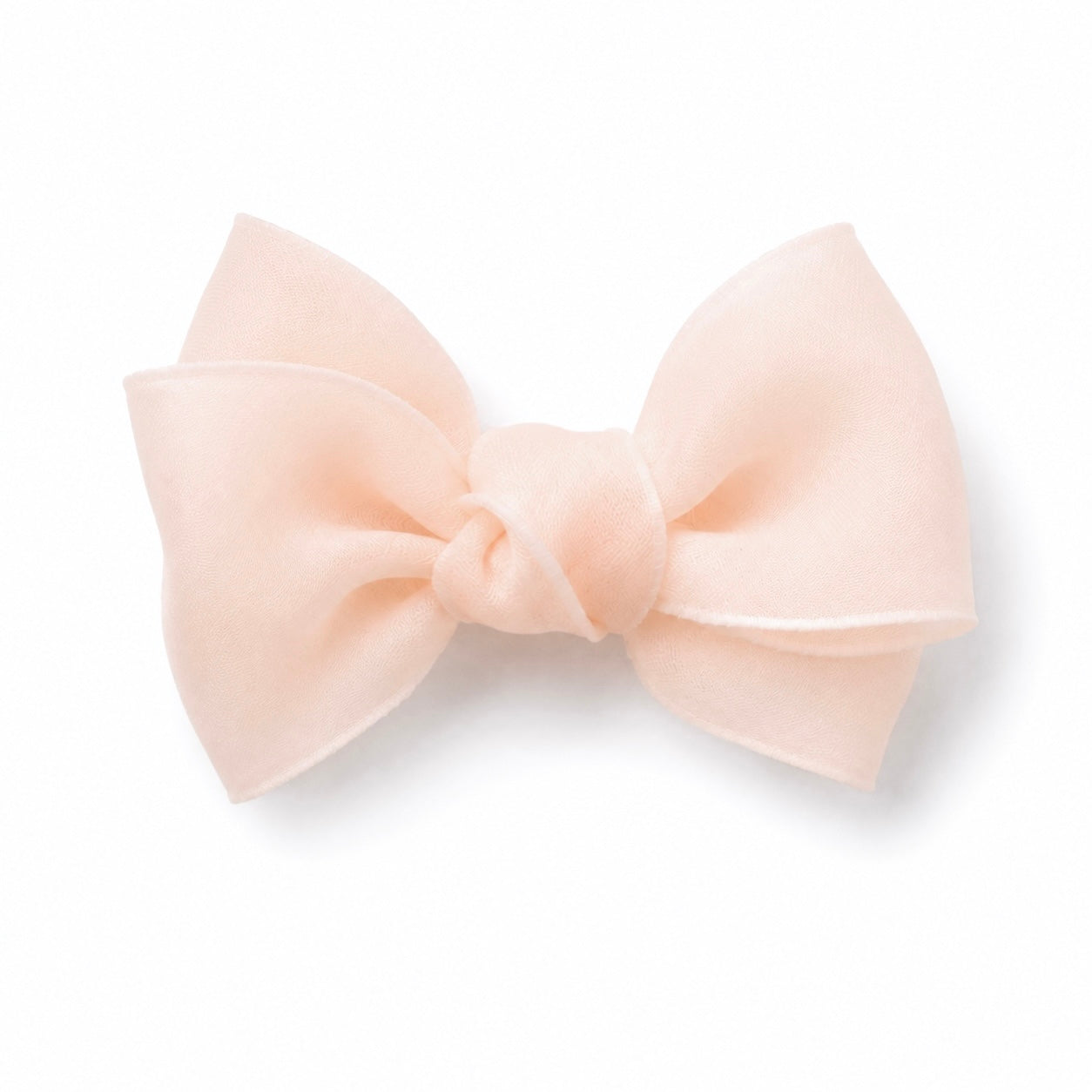 Bow | Marshmallow Chiffon - Soft Peach (Clip or Headband)