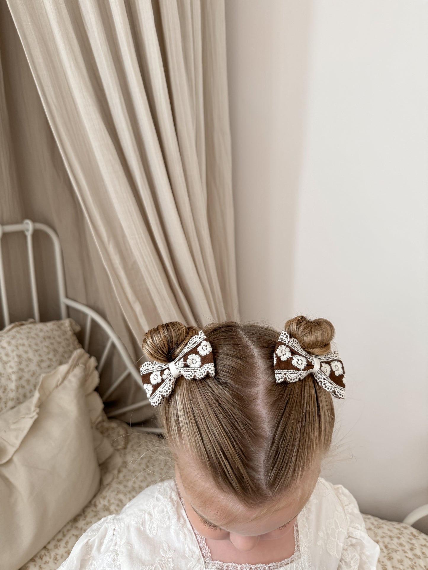 Pigtail Bows | Chestnut Lace
