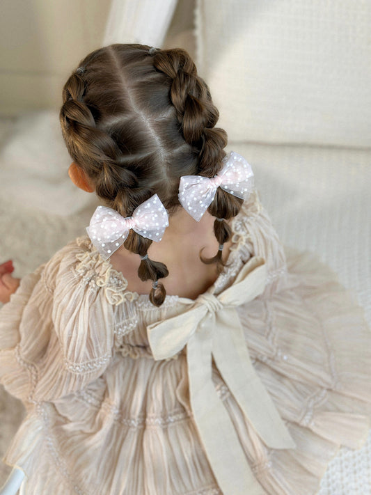 Pigtail Bows | Fairy Dot Tulle