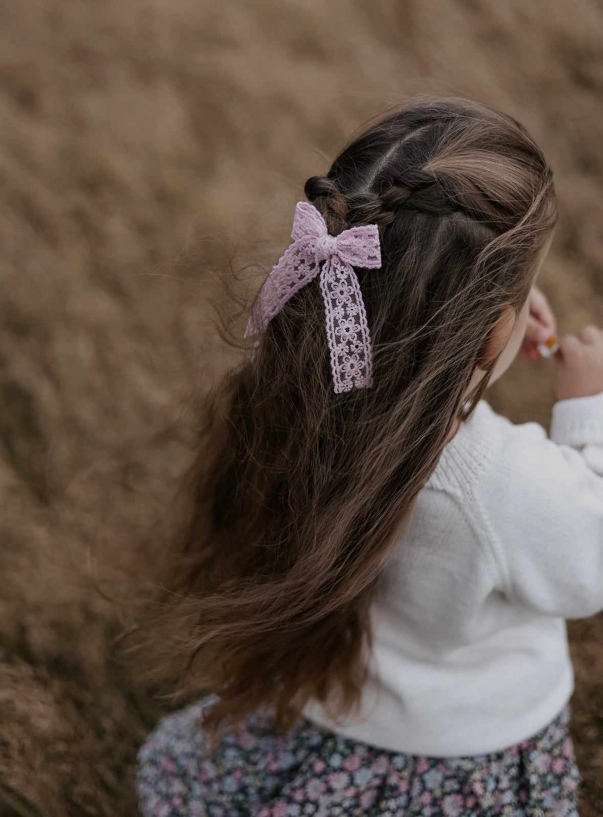 Lace Longtail Bow | Dusky Petals