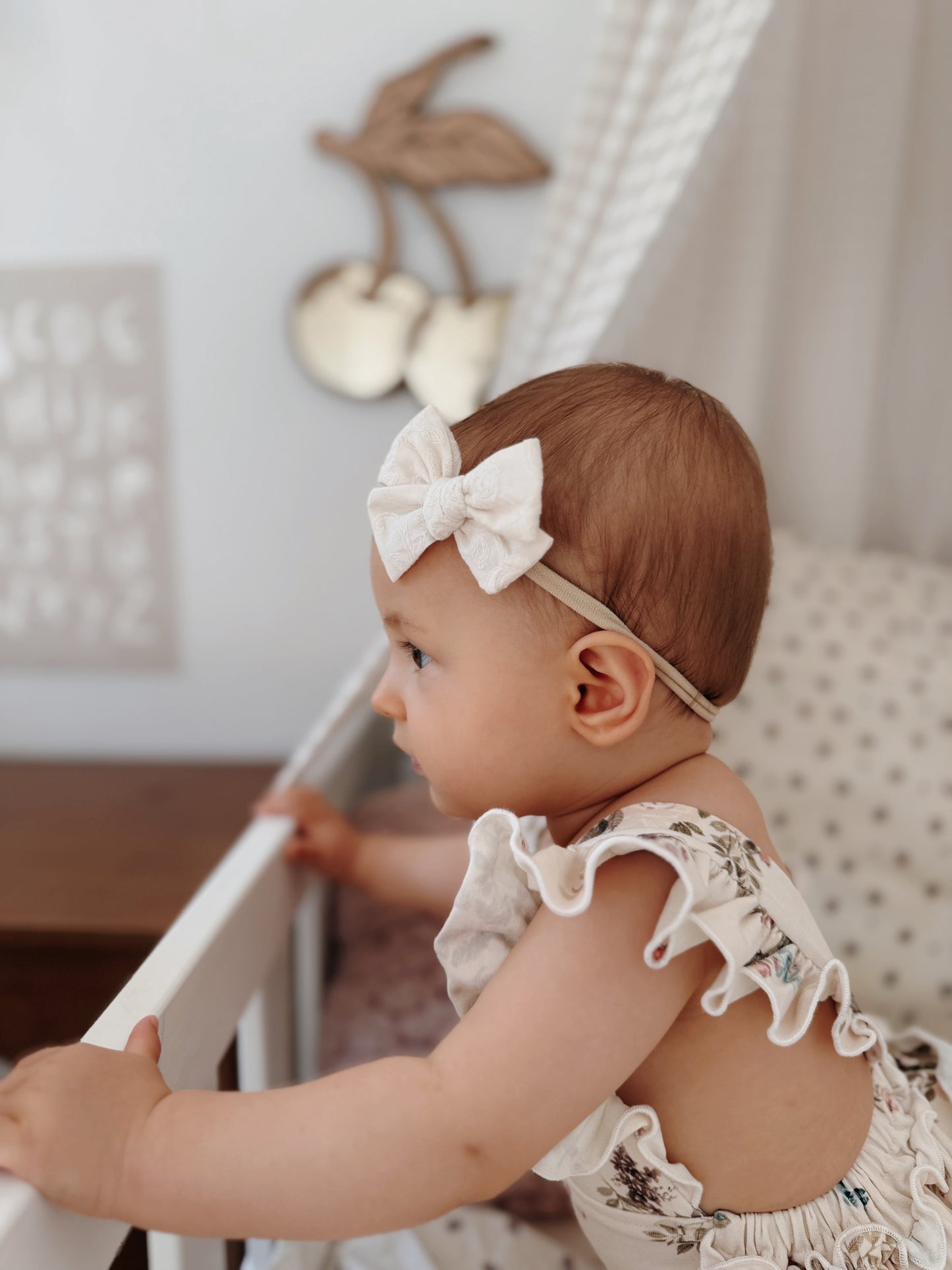 Petite Pinwheel Bow | Heritage Rose (Clip or Headband)