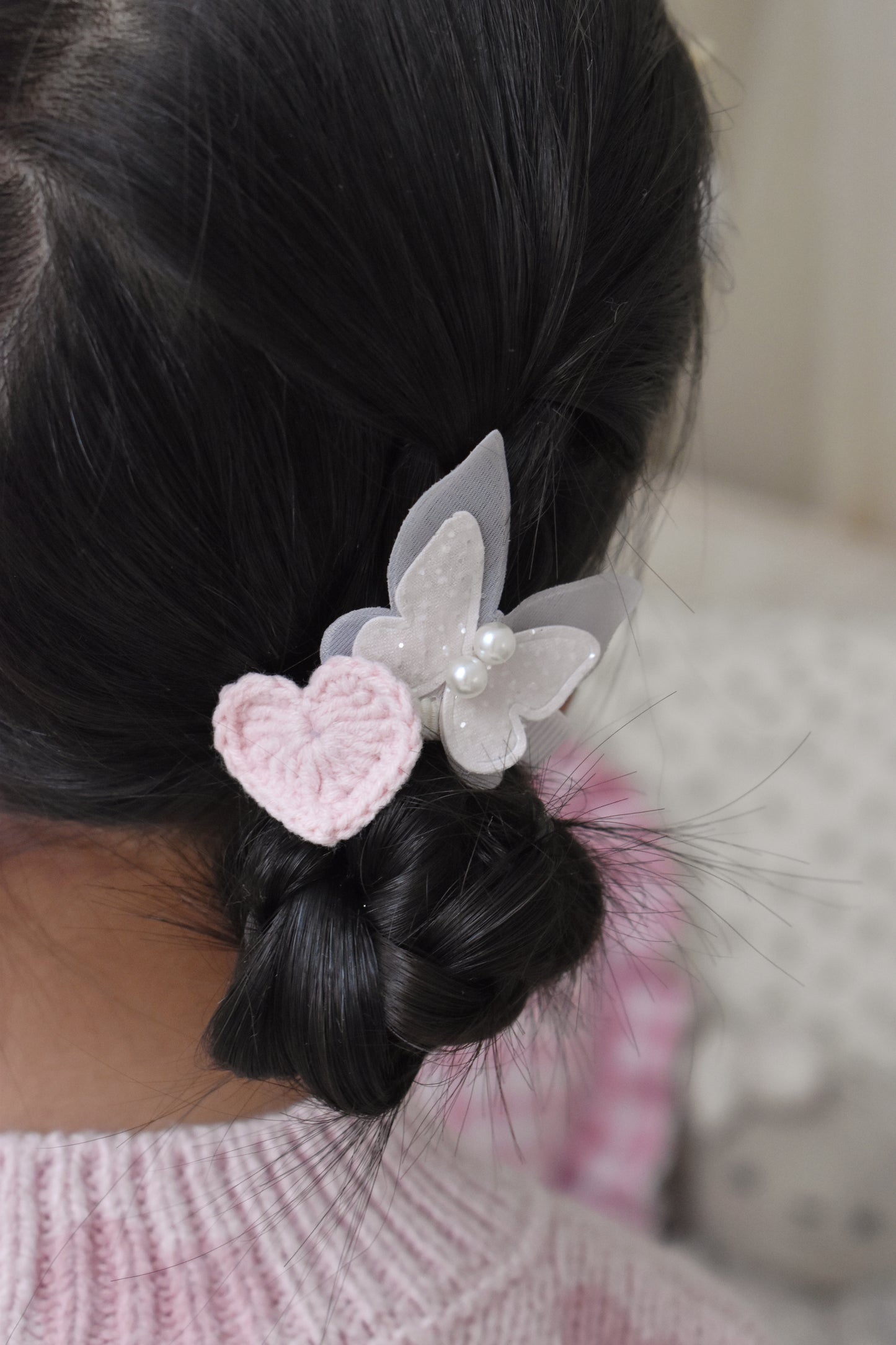 Crochet Bobbles | Pink Hearts (2pk)