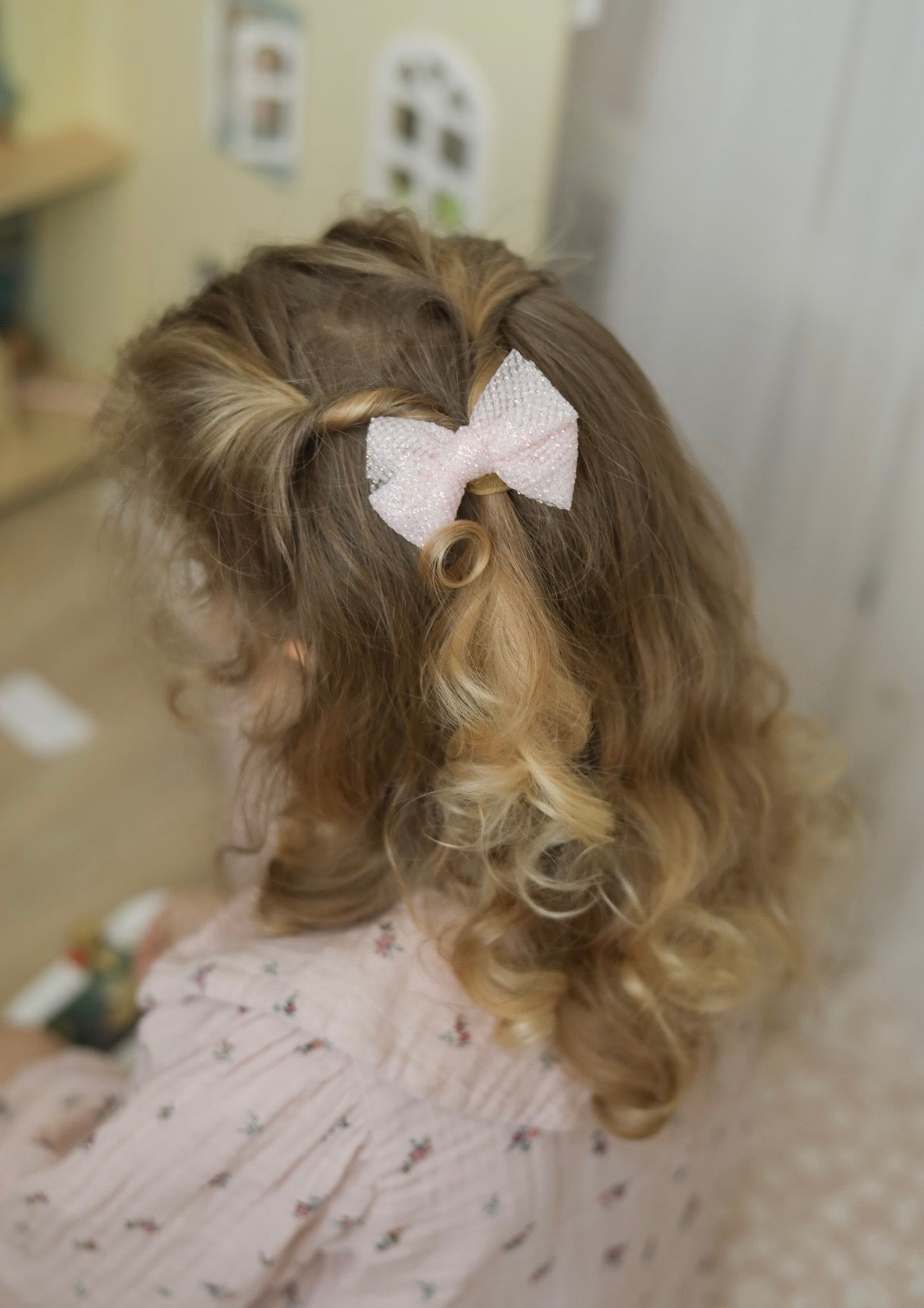 Bow | Petal Pink Glitter