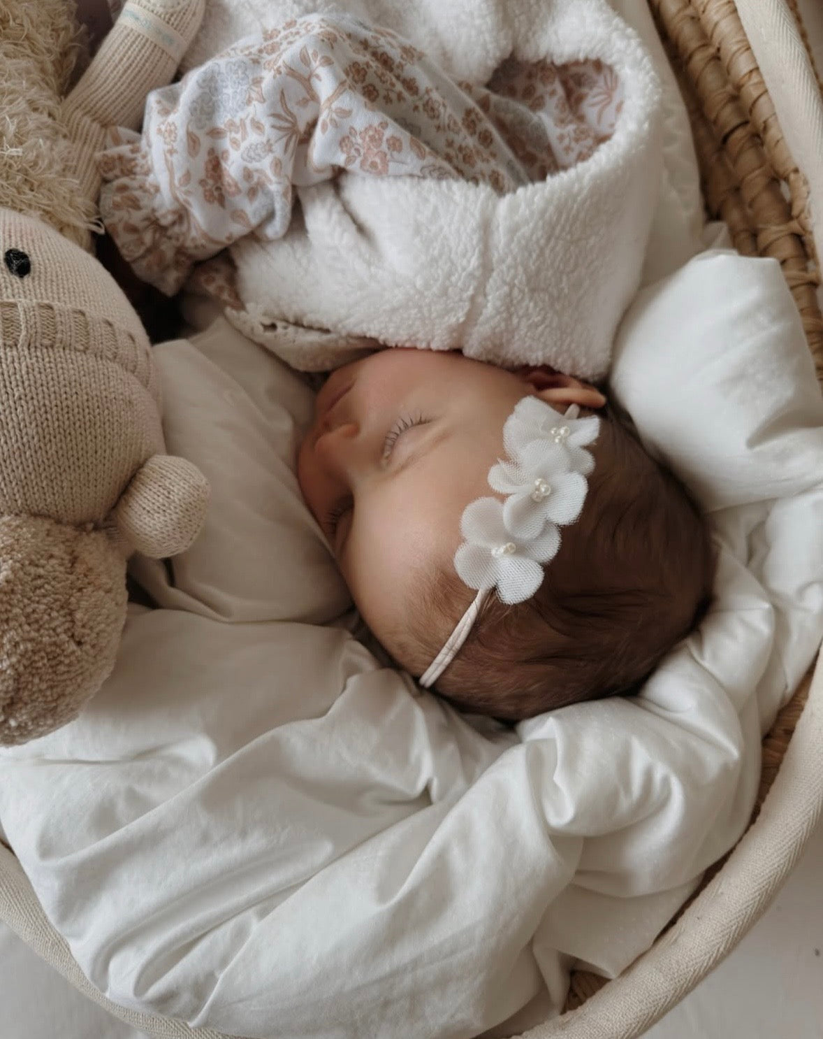 Dainty Headband | Whimsy Tulle - White