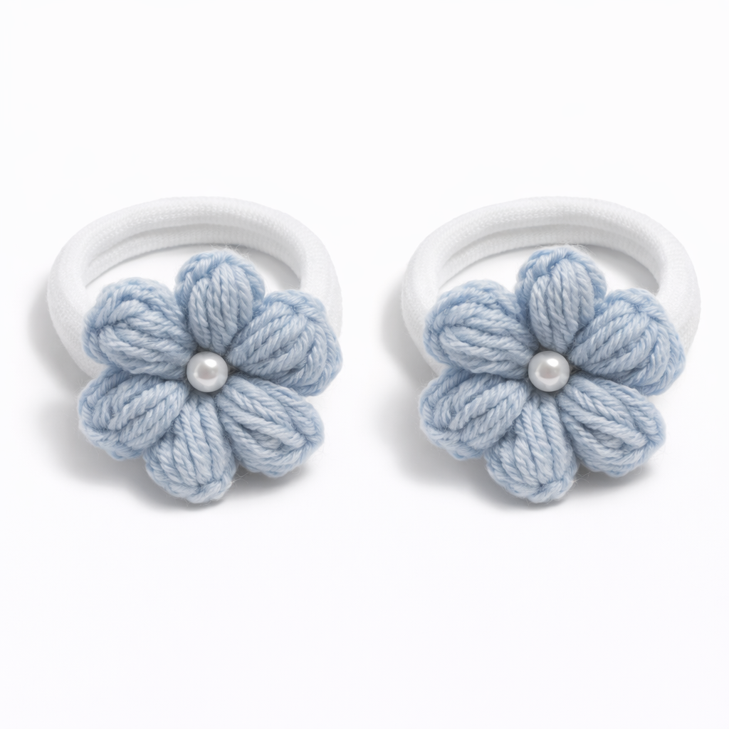 Camellia Crochet Bobbles | Sky Blue (2pk)
