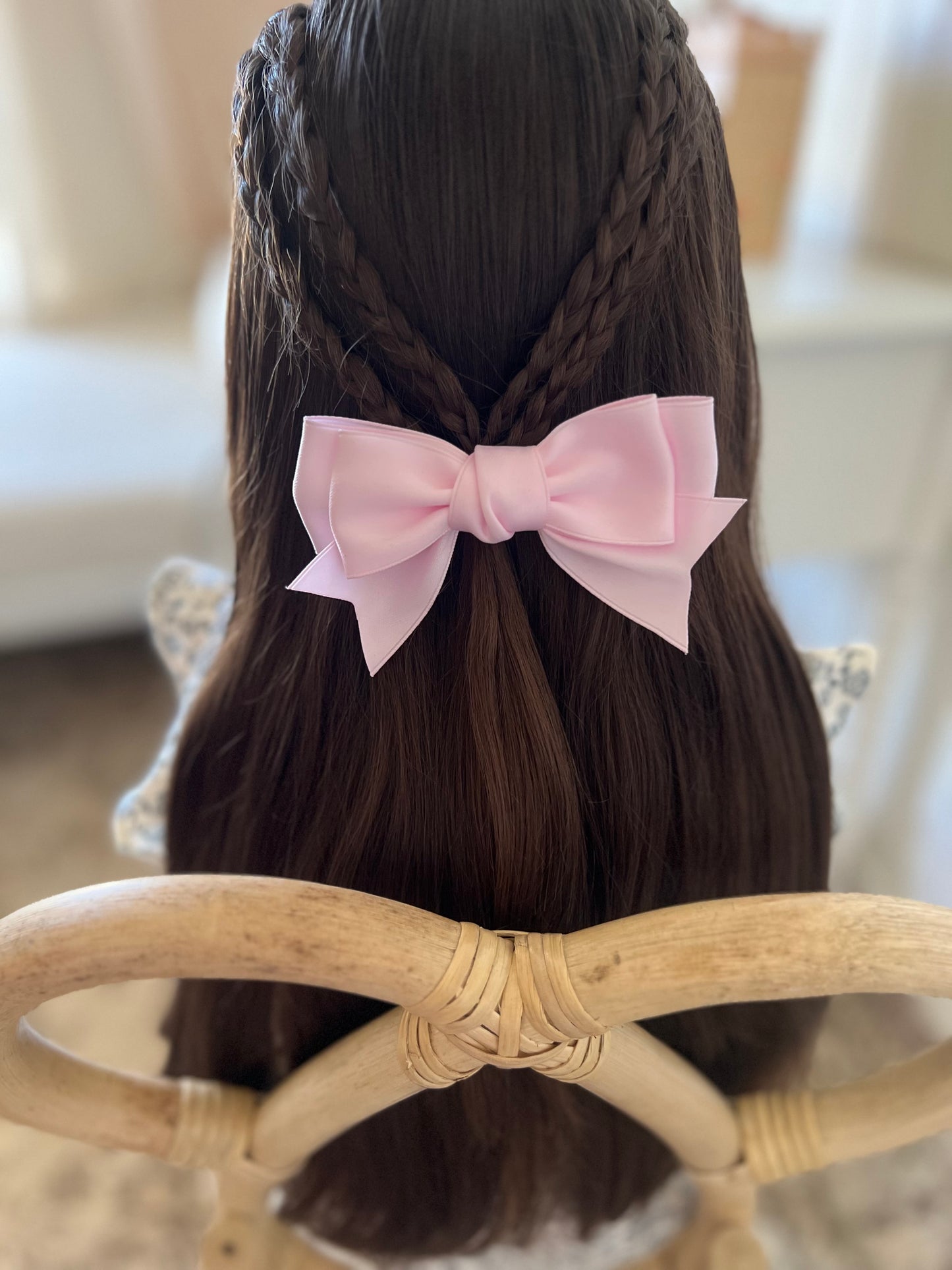 Oversized Satin Bow | Sugar Pink