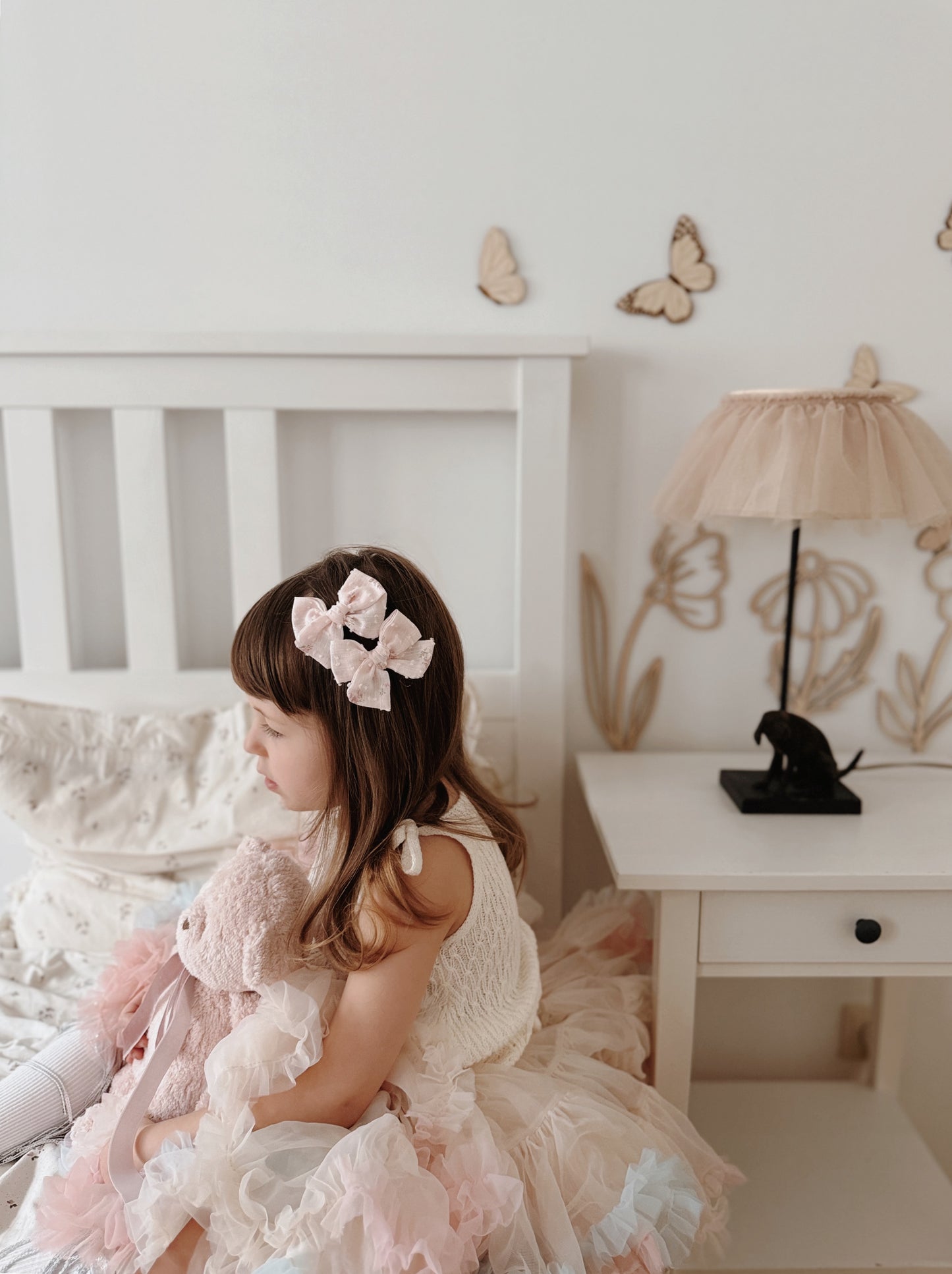 Petite Pinwheel Pigtail Bows | Mabel Floral