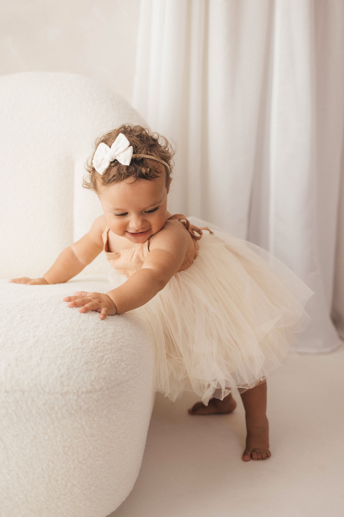 Petite Pinwheel Bow | Heritage Rose (Clip or Headband)