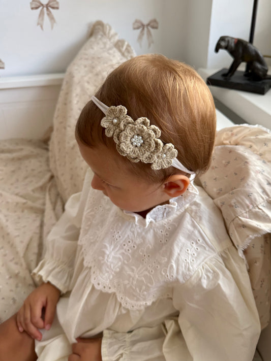 Dainty Headband | Enchanted Pearl - Biscuit