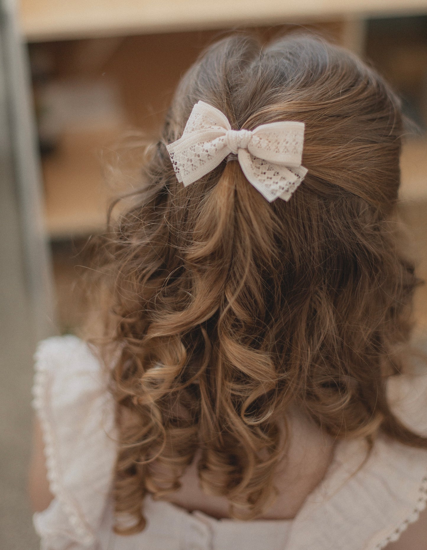 Lace Bow | Pink Sand