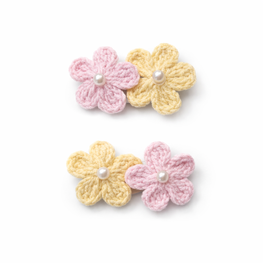 Crochet Clip Set | Buttercup Blossom