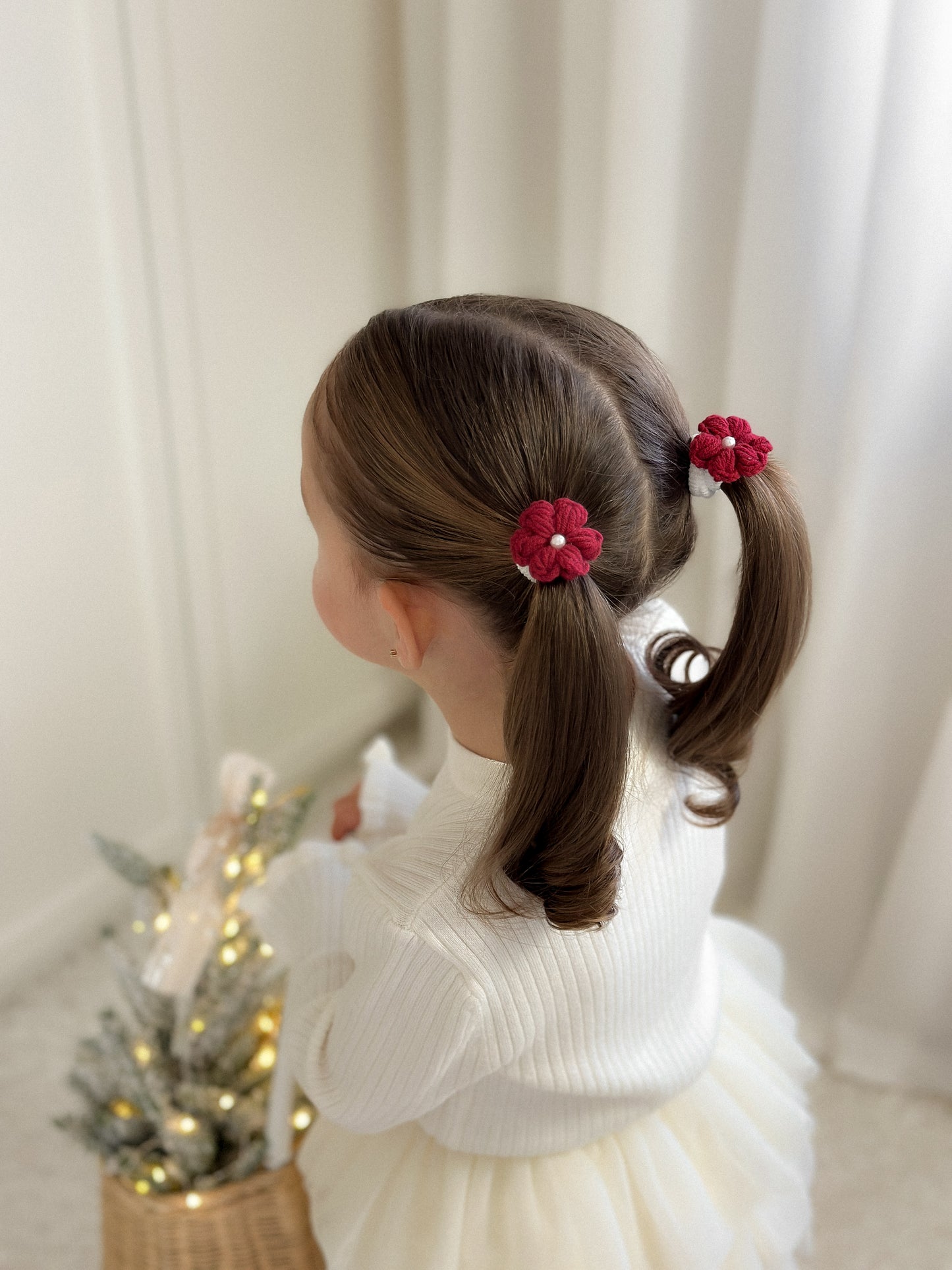 Camellia Crochet Bobbles | Crimson (2pk)