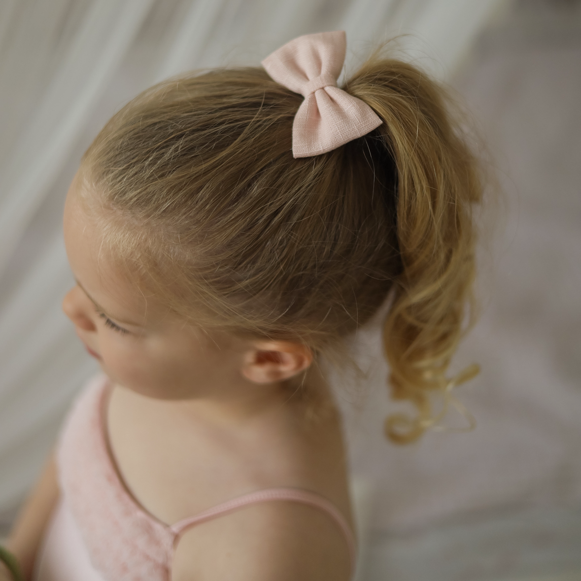 Pinch Bow | Peachy Linen