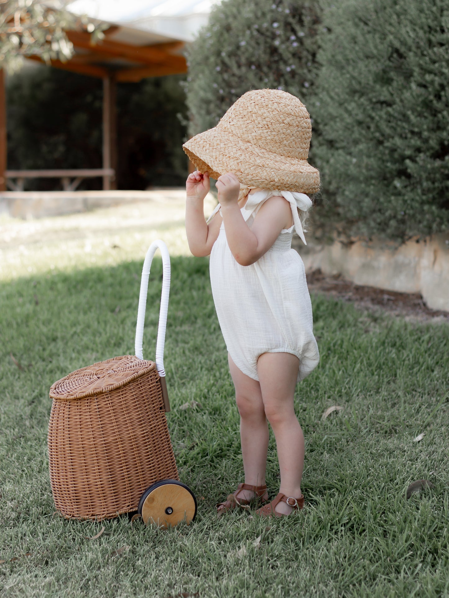 Tie Shoulder Romper | Powder White