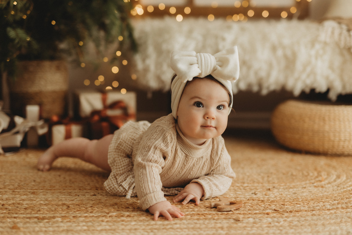 Oversized Topknot | Ivory Plush Velvet