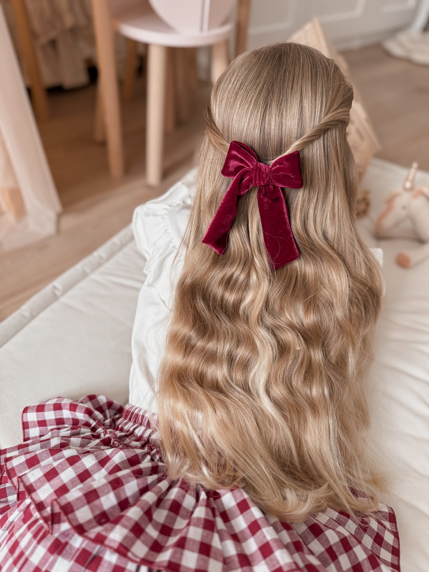 Velvet Longtail Bow | Hollyberry Red