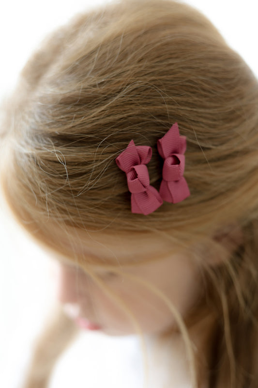 Mini Bow Clips | Mulberry