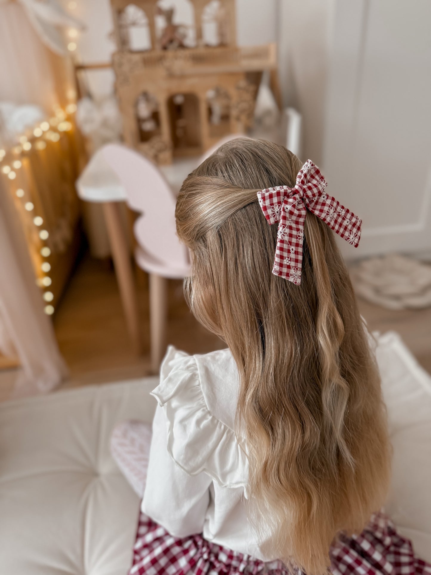 Midi Bow | Festive Floral Gingham