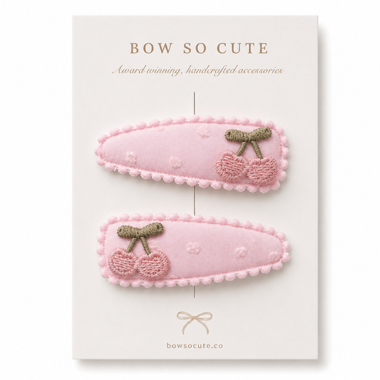 Snap Clip Set | Blushing Cherries