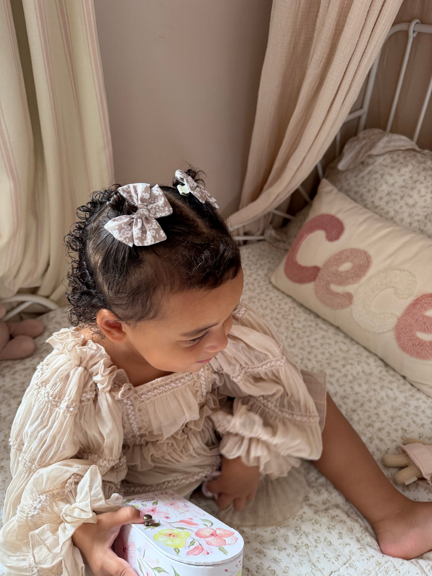Pinwheel Pigtail Bows | Fawn Floral