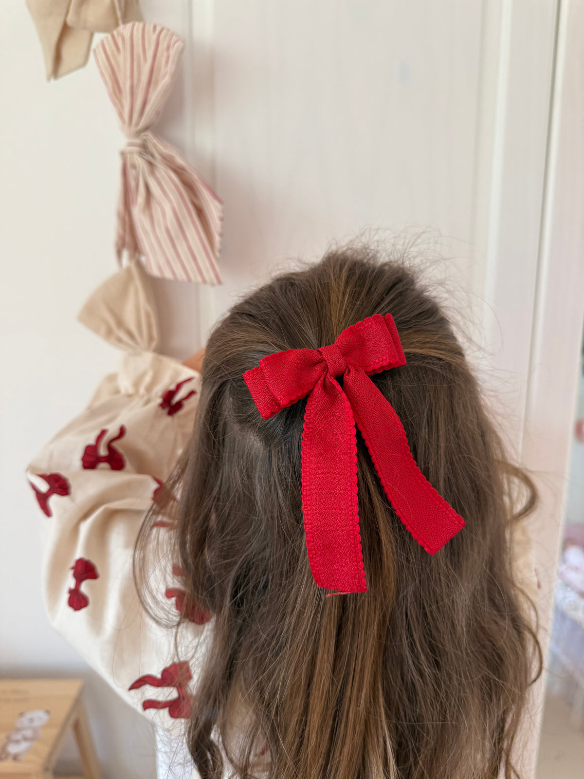 Ribbon Longtail Bow | Merry Red
