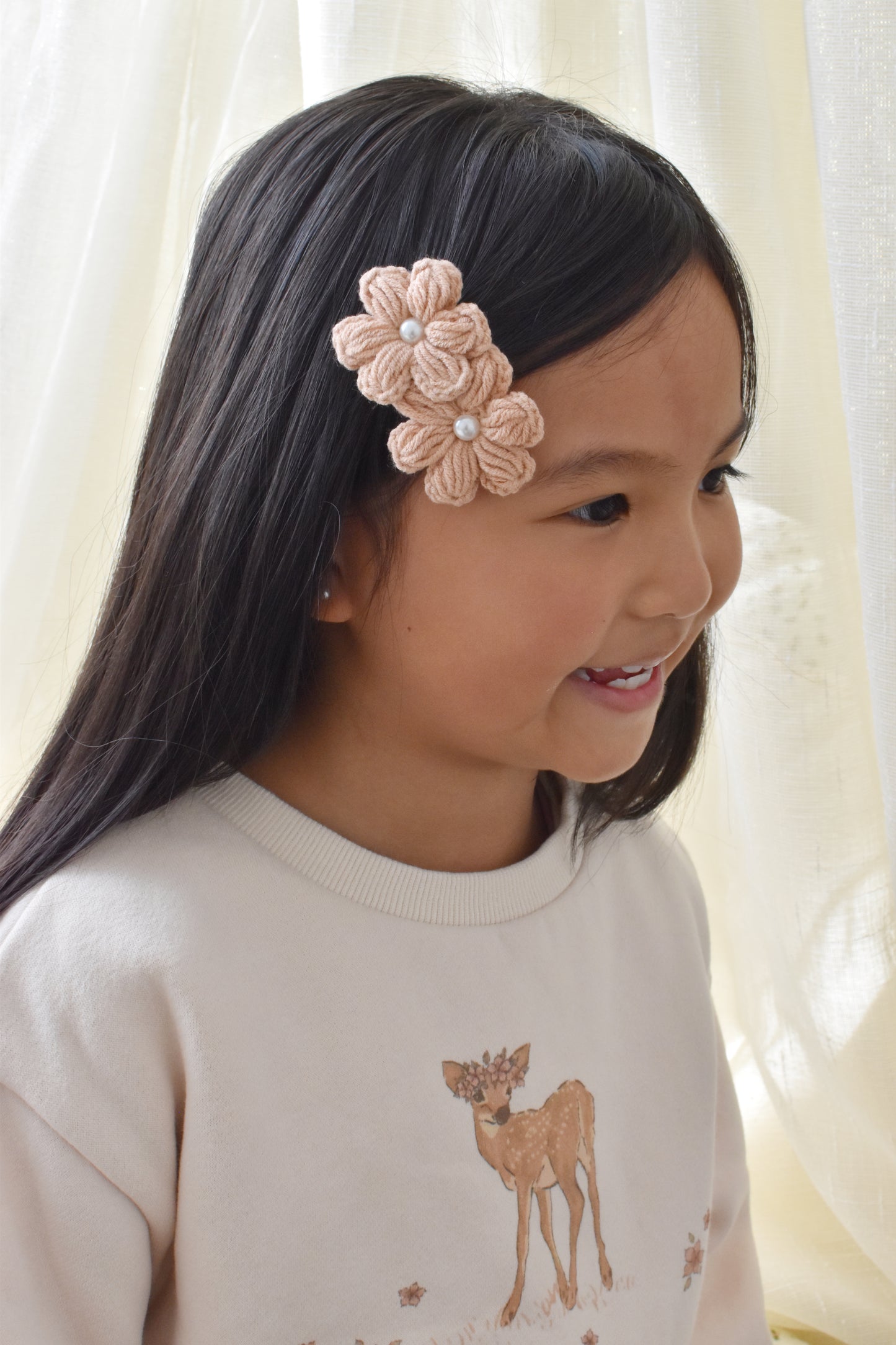 Fleur Clip | Cinnamon Sugar Pearl