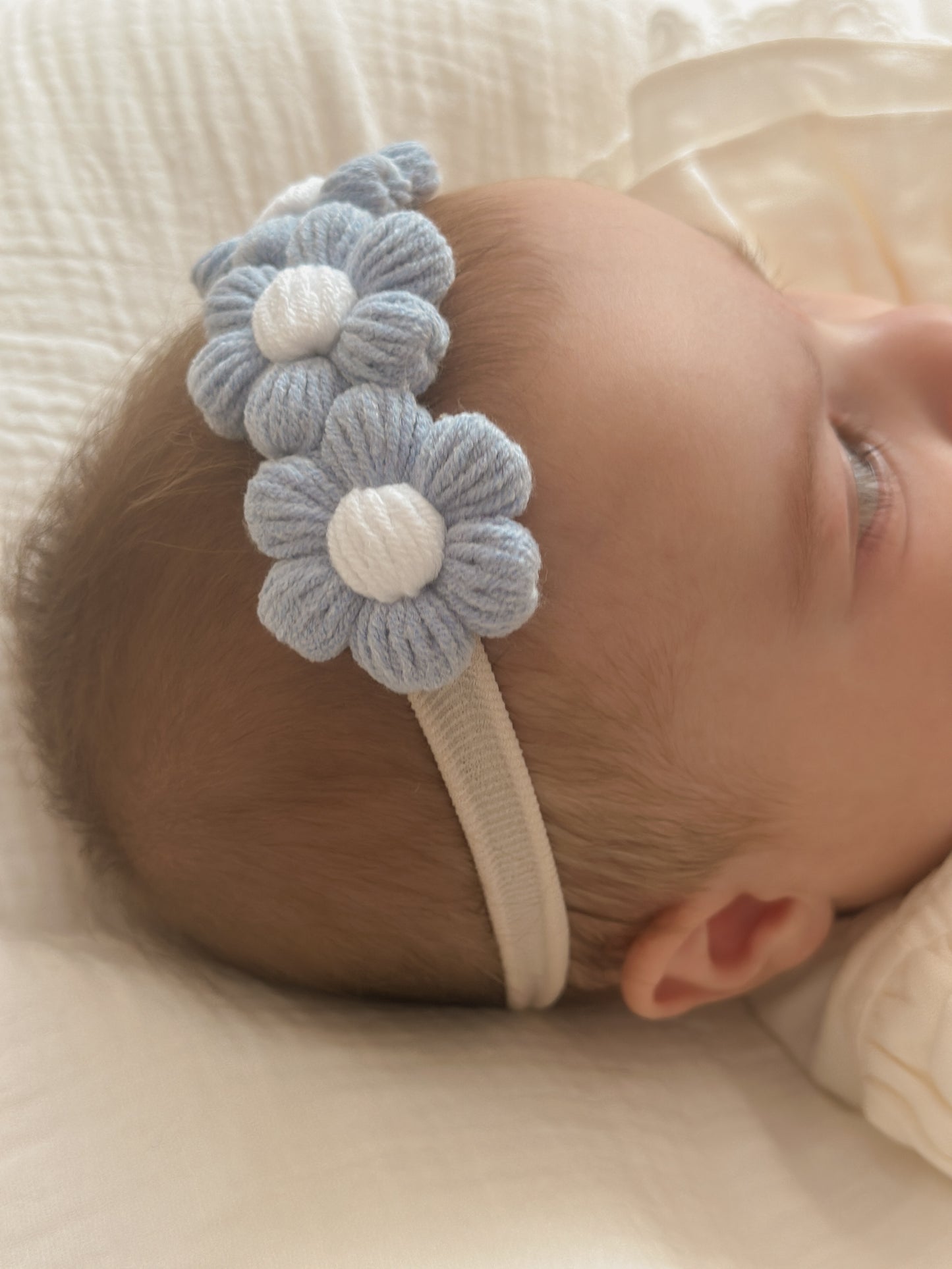 Dainty Headband | Cornflower Blue Daisies