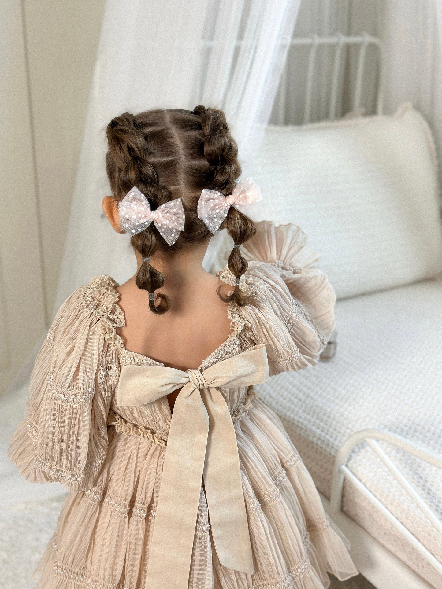 Pigtail Bows | Fairy Dot Tulle