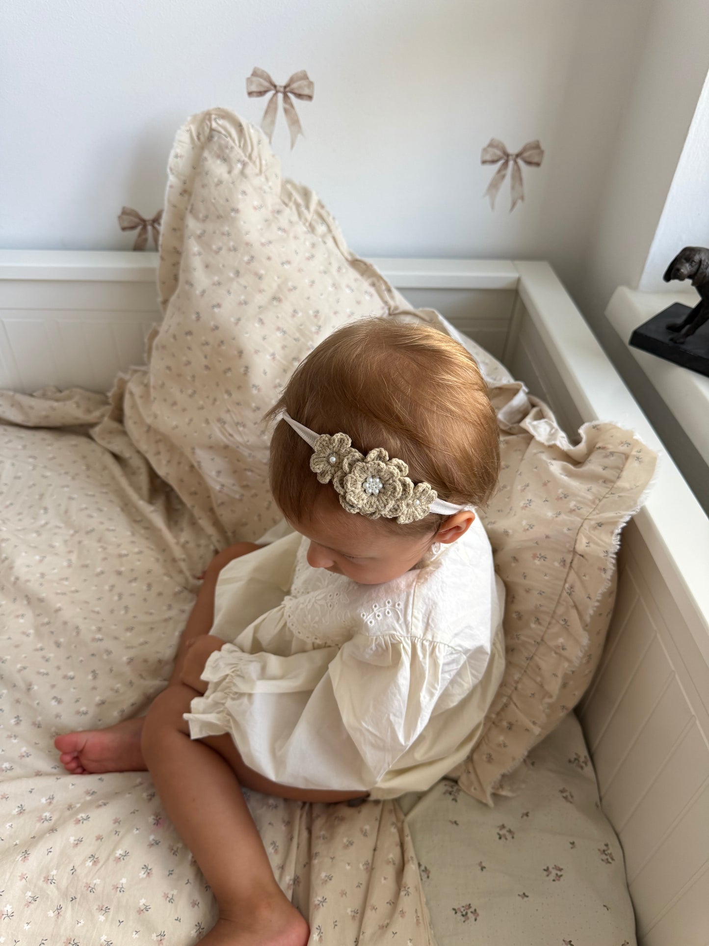 Dainty Headband | Enchanted Pearl - Biscuit