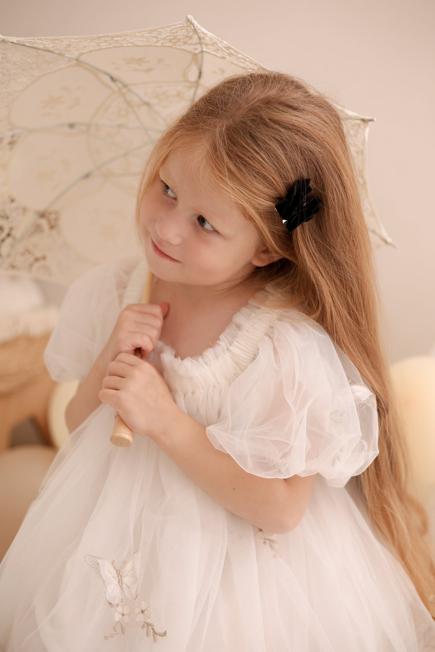 Mini Bow Clips | Black Velvet