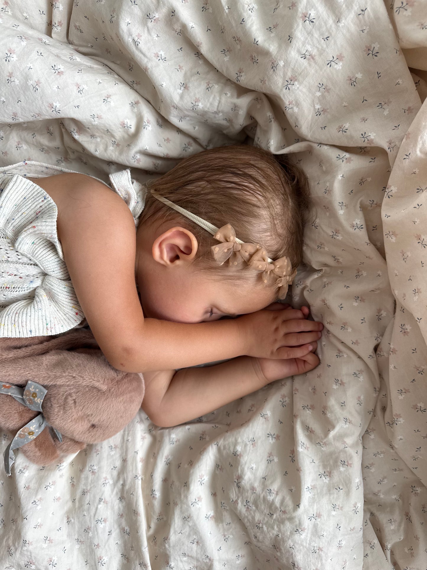 Dainty Headband | Cocoa Tulle Bows