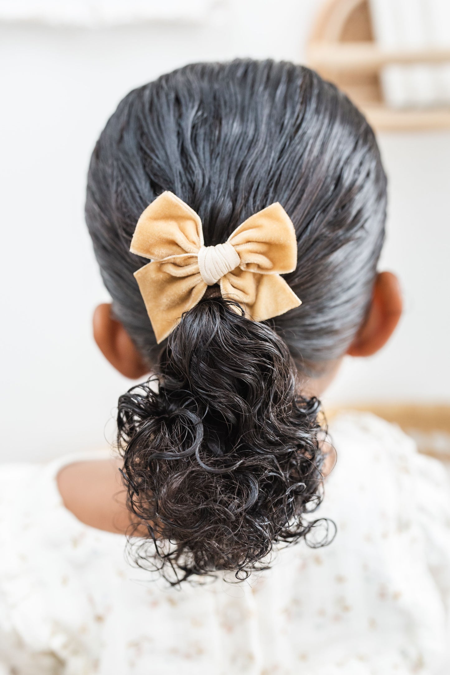 Ribbon Bow | Mustard Velvet