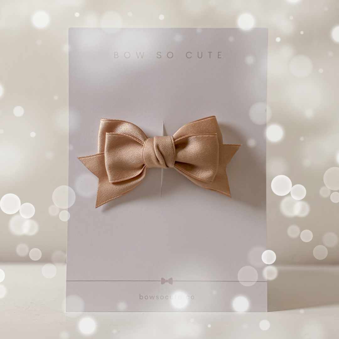 Satin Bow | Golden Tan