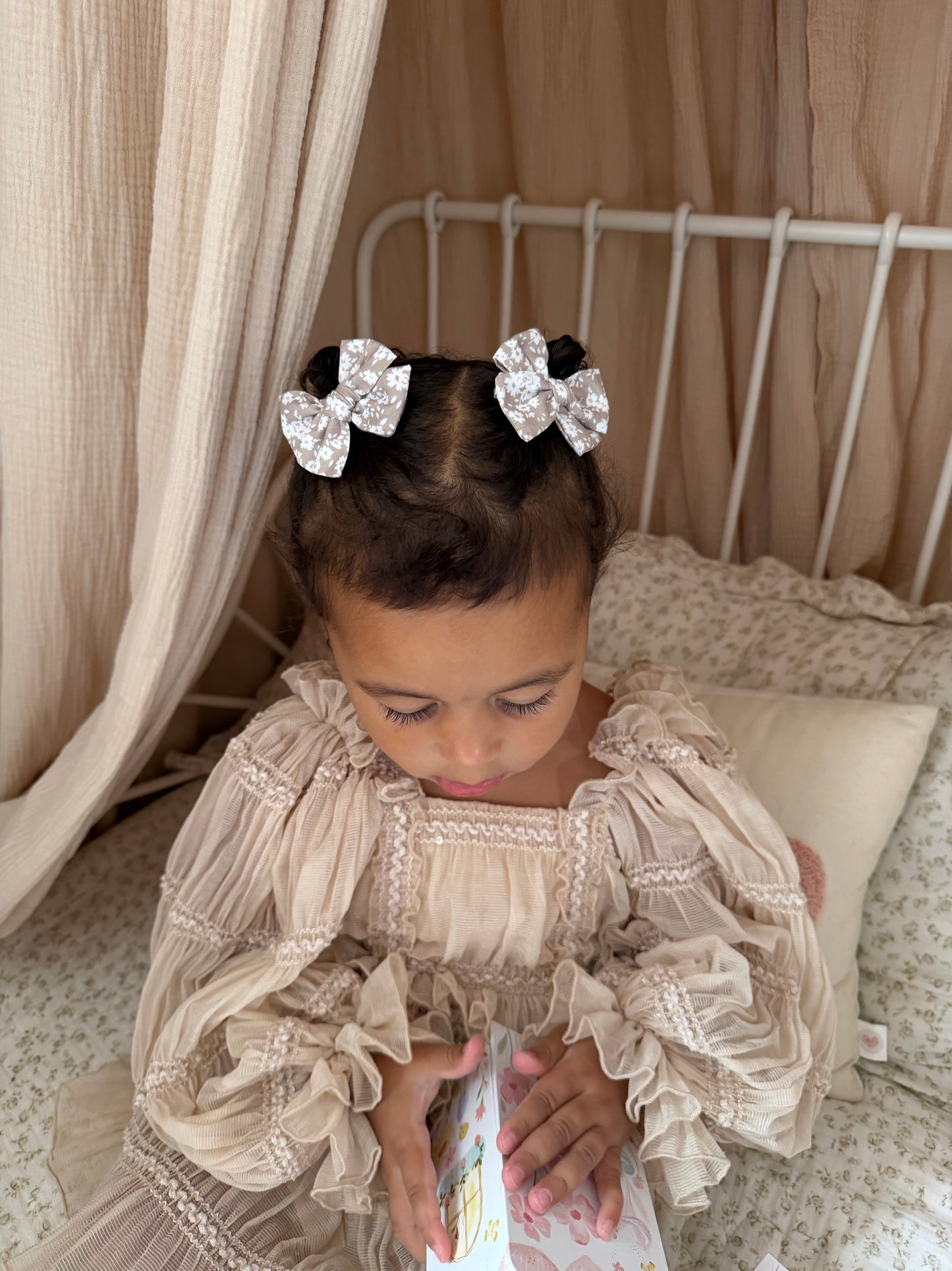 Pinwheel Pigtail Bows | Fawn Floral