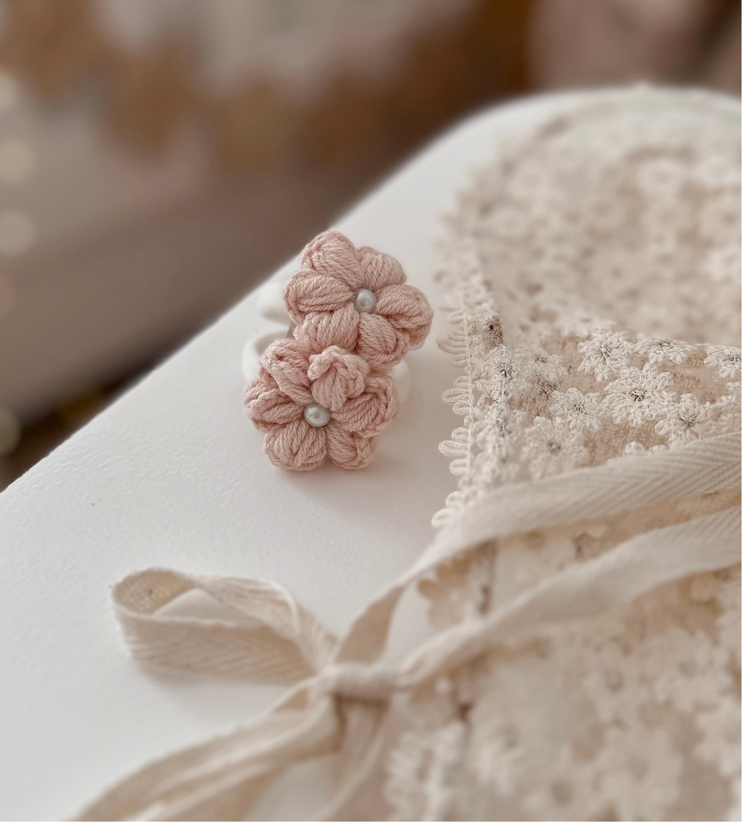 Crochet Bobbles | Camellia Blush