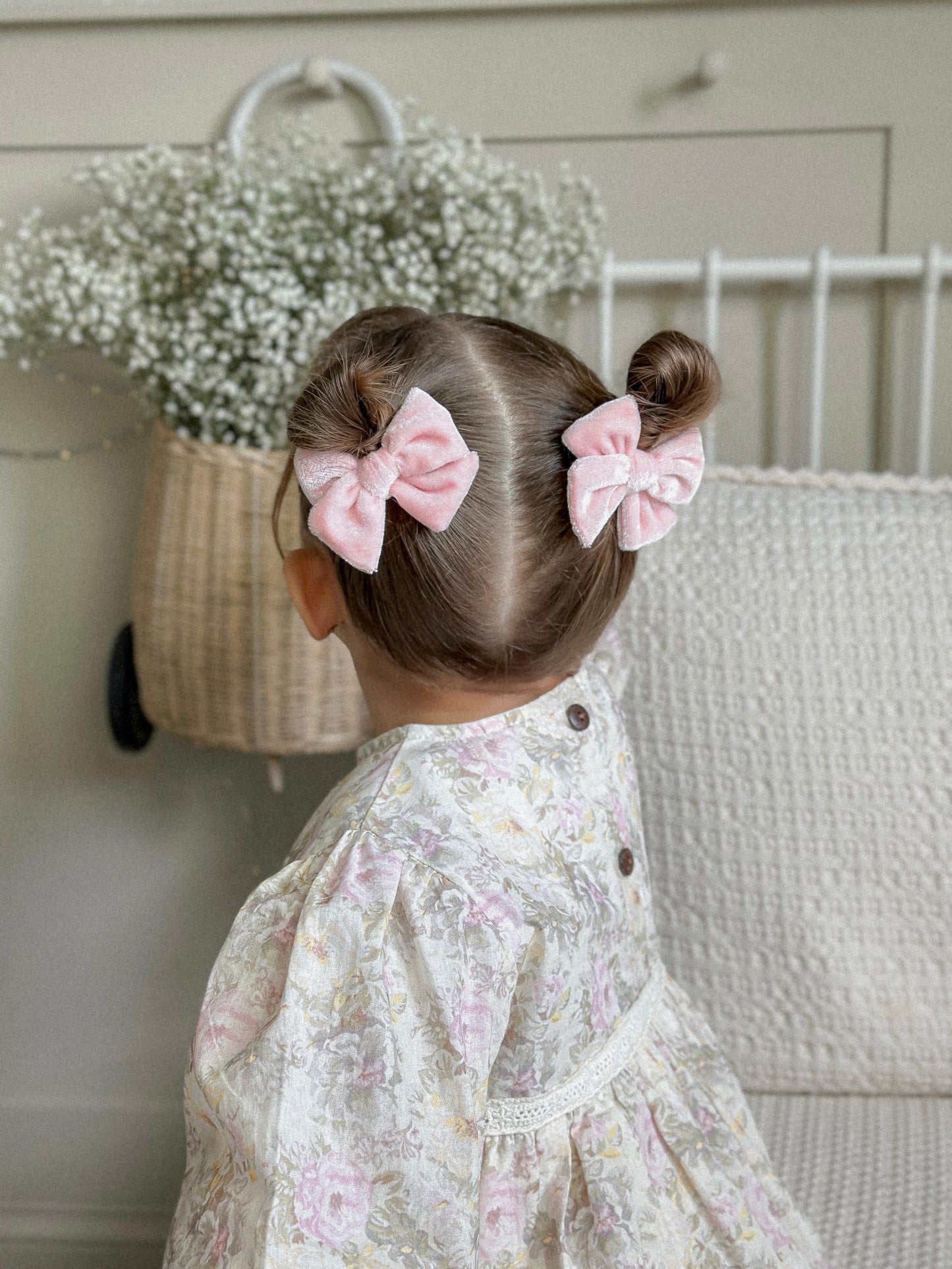 Petite Pinwheel Pigtail Bows | Peony Velvet