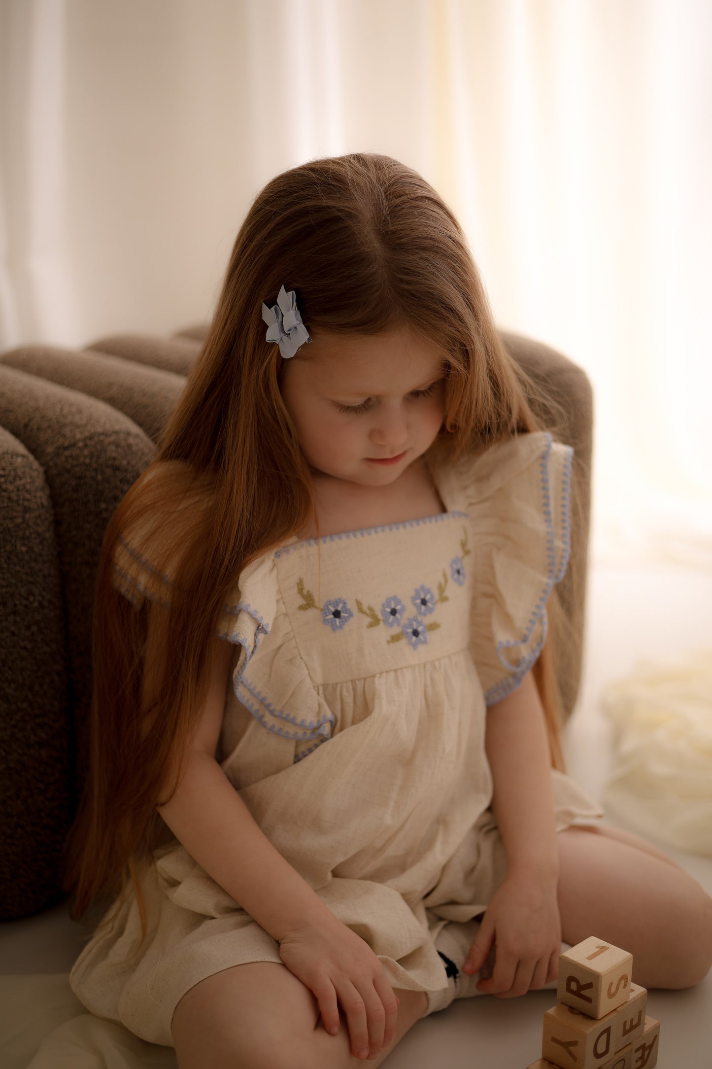 Mini Bow Clips | Powder Blue