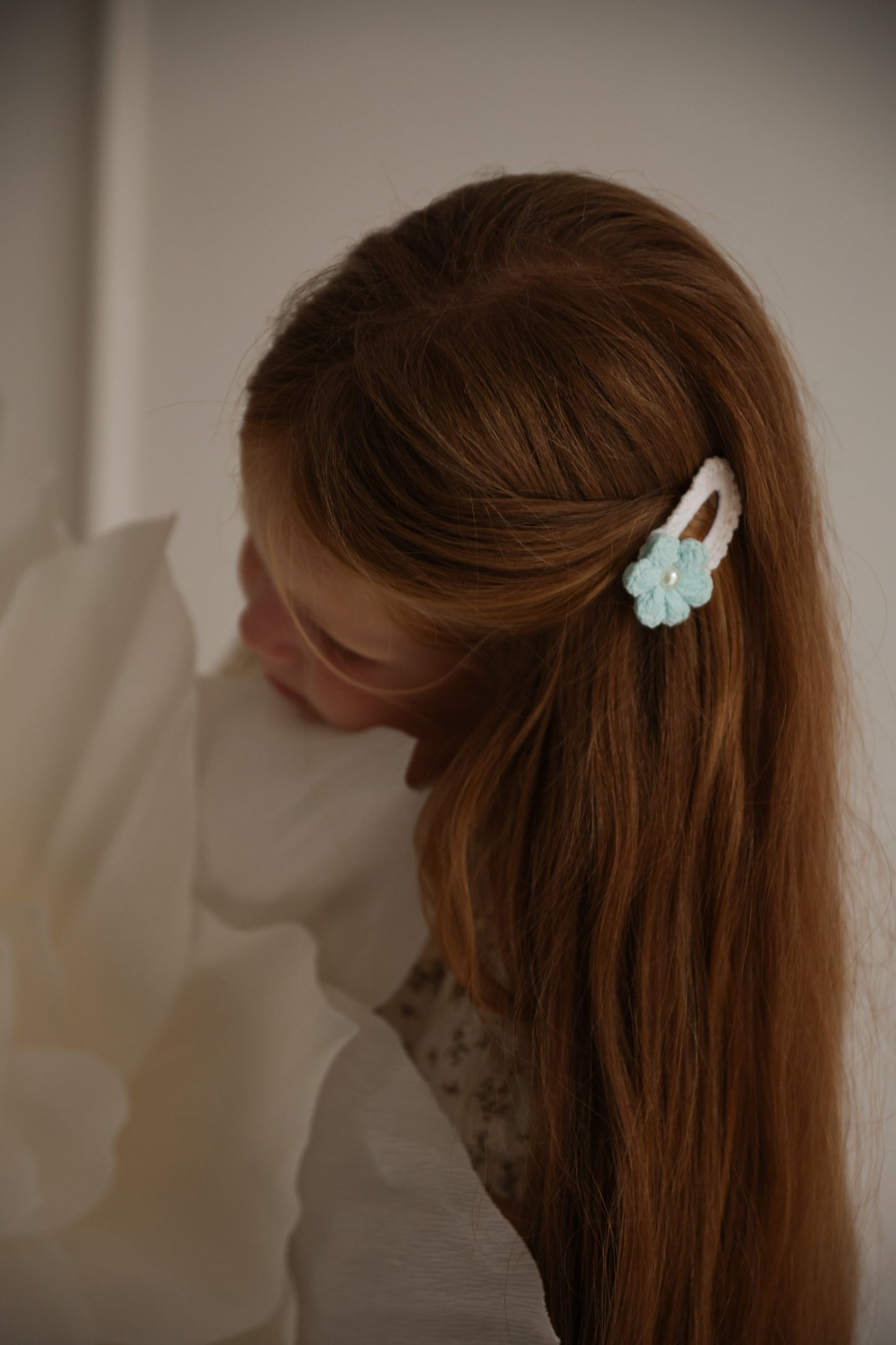 Daisy Pearl Clip | Aqua
