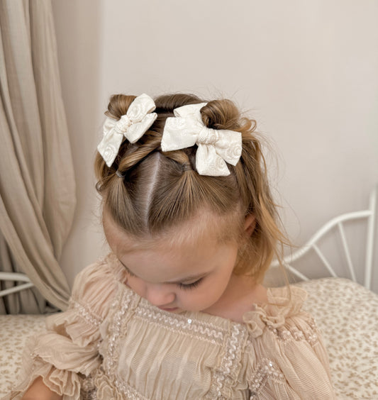 Pinwheel Pigtail Bows | Heritage Rose