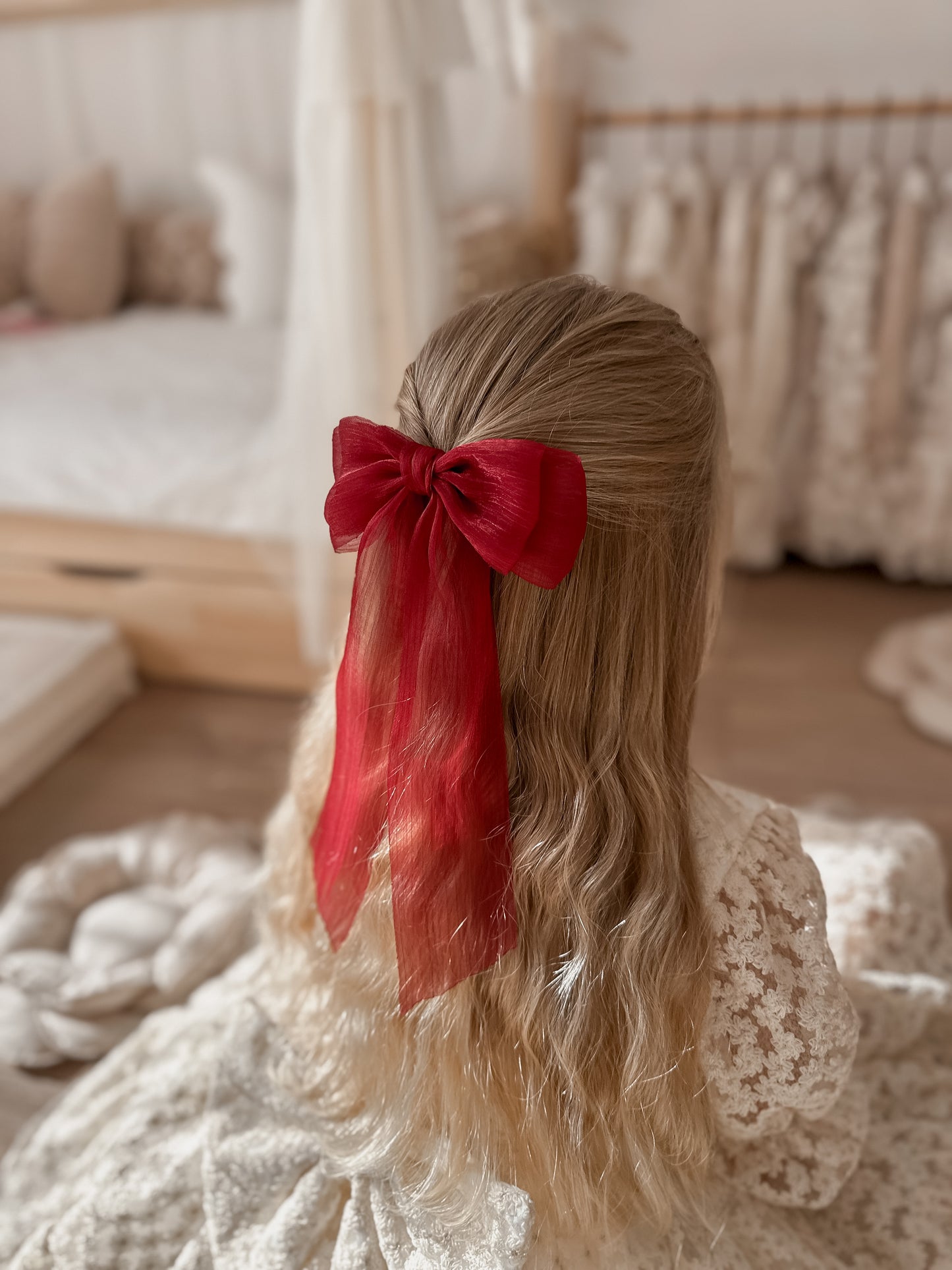 Princess Bow | Christmas Red