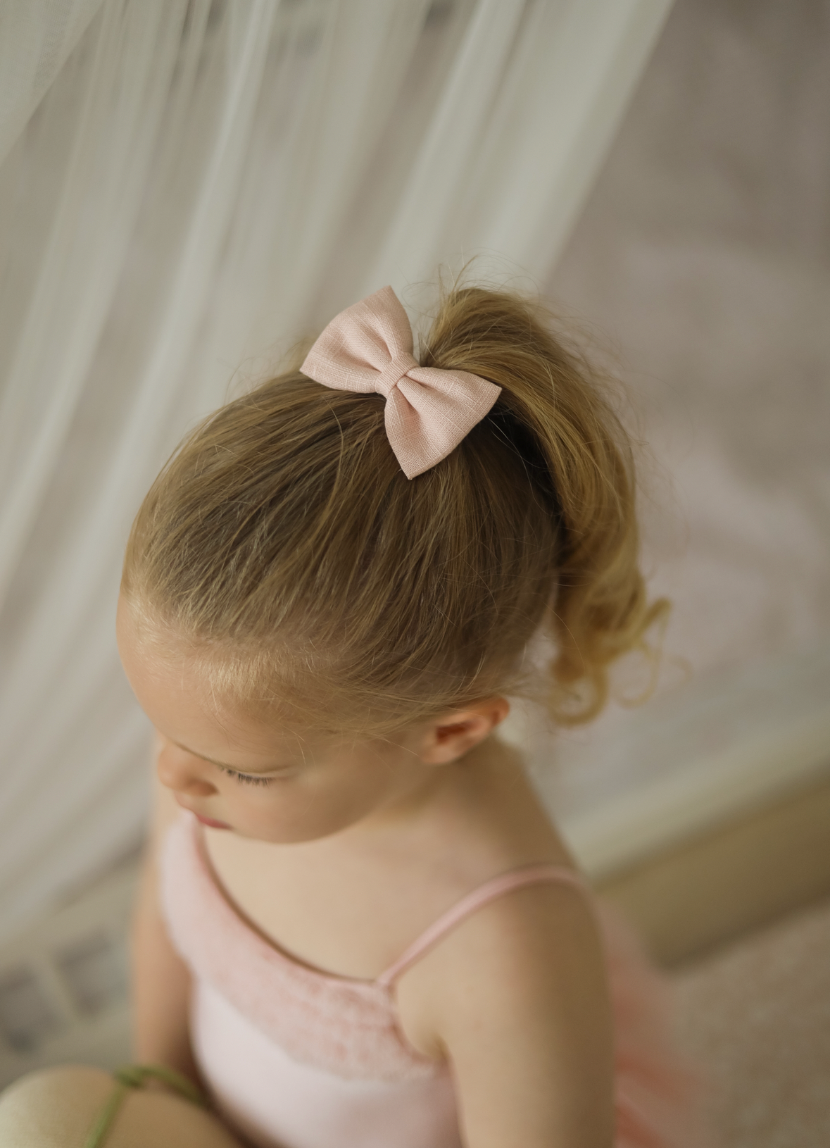 Pinch Bow | Peachy Linen
