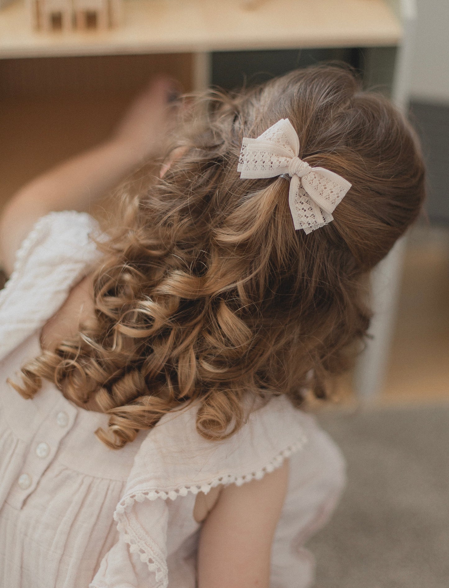 Lace Bow | Pink Sand