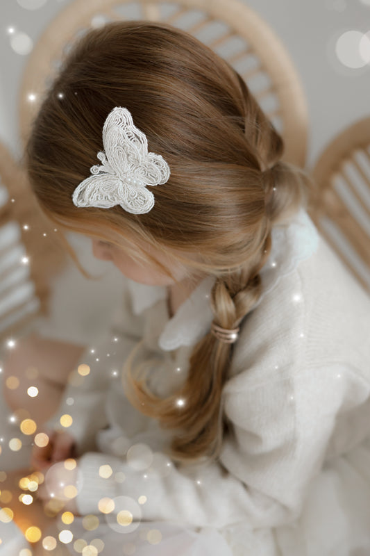 Clip | Lace Pearl Butterfly