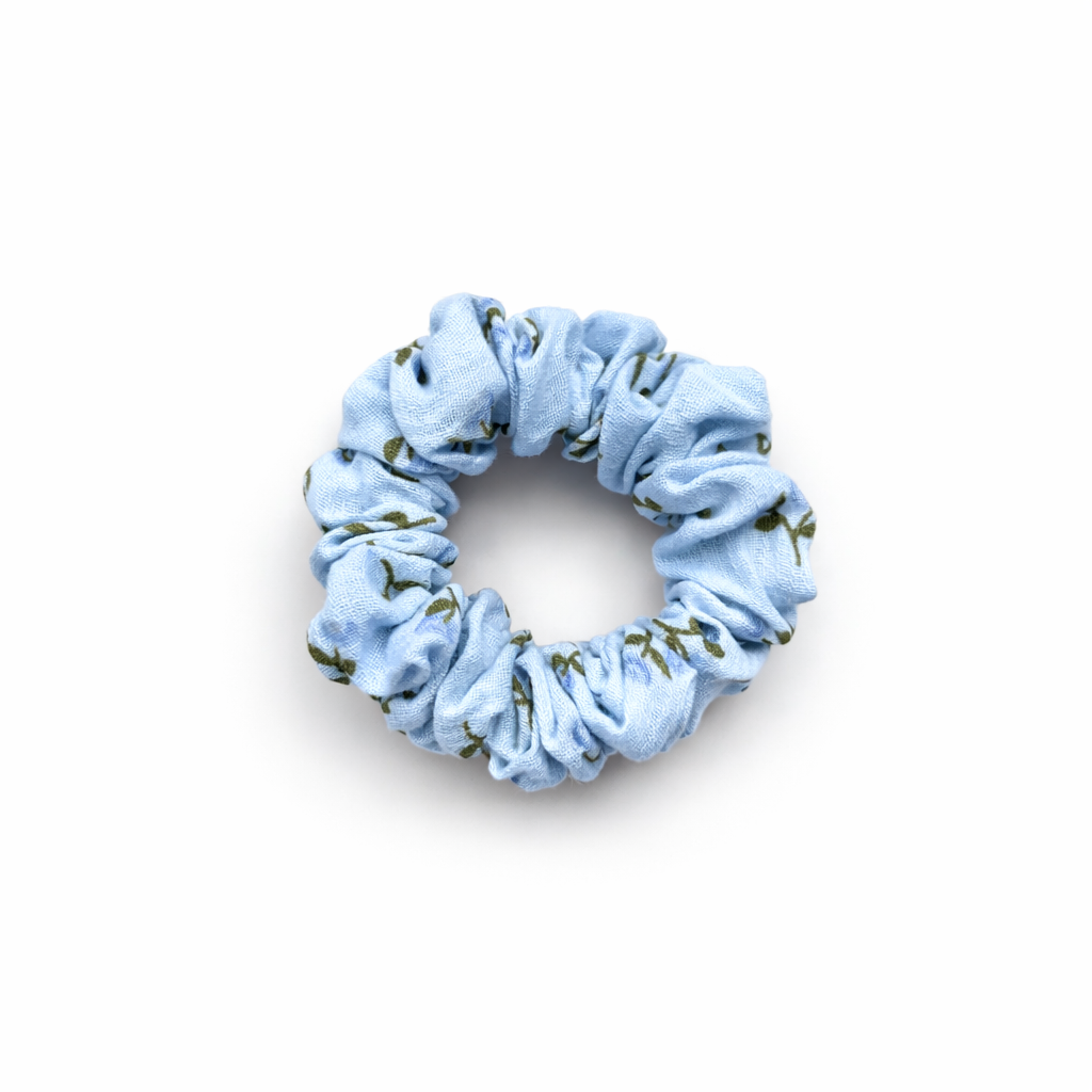 Mini Scrunchie | Blue Blossom